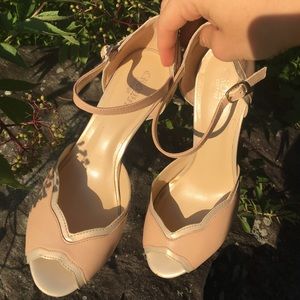 crown vintage “claire” peep toe heel